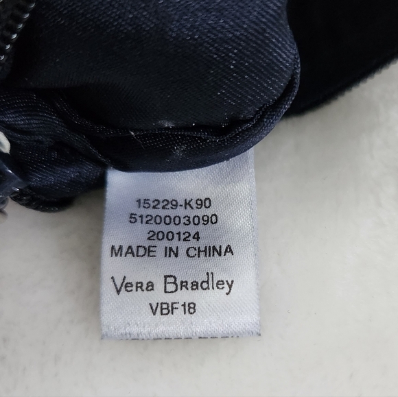 VERA Bradley Lighten Up Midnight Wildflowers Mini Coin Pouch Credit Card Bag - Picture 11 of 11